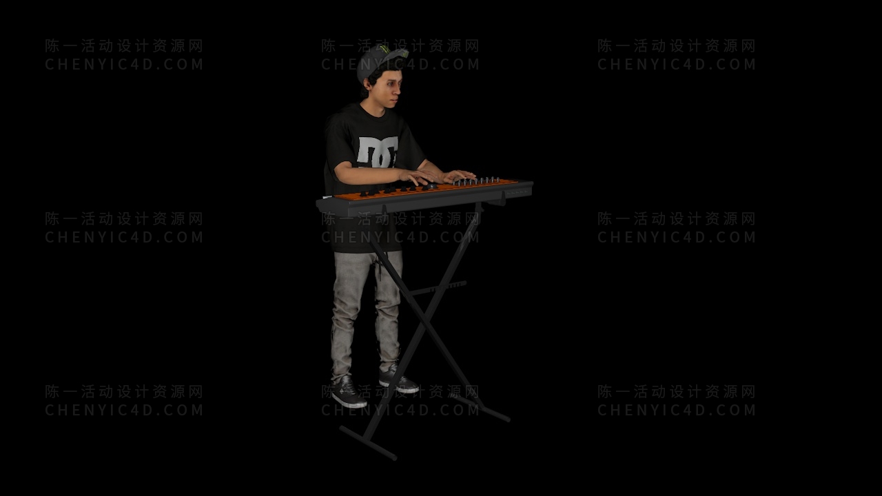 键盘手动画模型